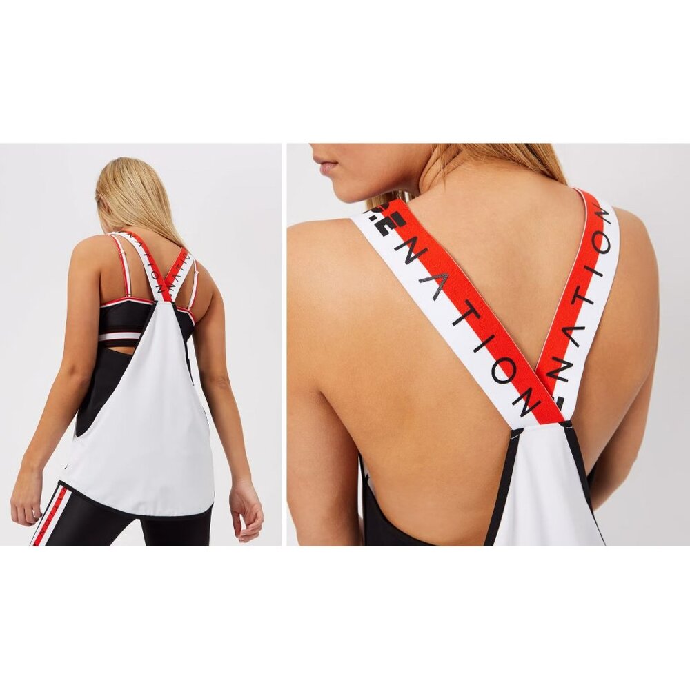 P.E Nation Women's MD Cross Fire Tank Top Running Athleisure Workout‎ Yoga